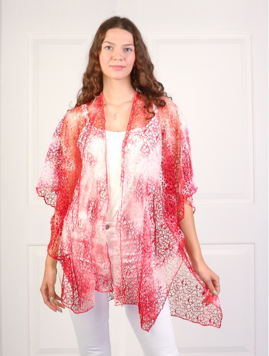 Short Sleeve Crochet Kimono